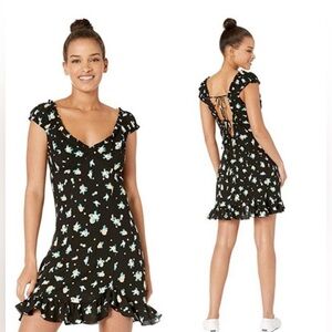 FREE PEOPLE Like A Lady Floral Dot Print Mini Dress!  Size M, Medium!  Sexy!
